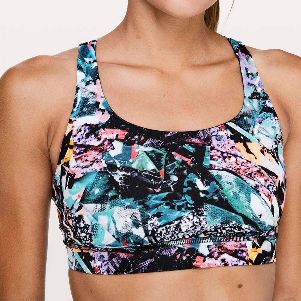 LULULEMON Energy Strappy Sports Bra in Color Crush Multi